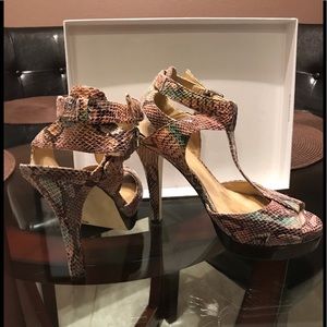 BCBG Snake Skin - Open Toes